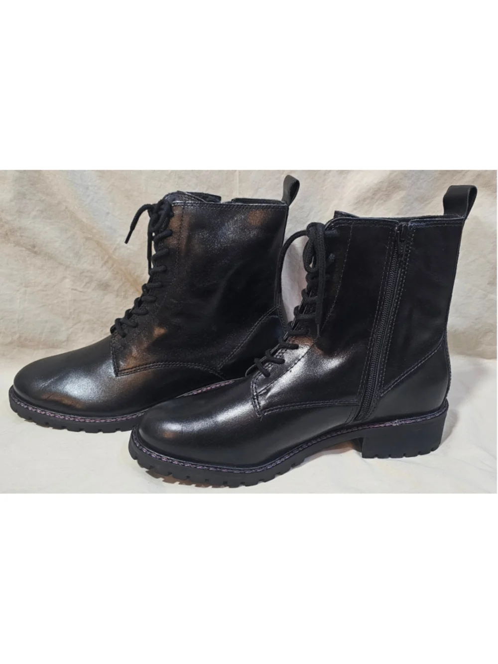 Lucky Brand Mens Lace Up Captain Boot size 10 M, Black